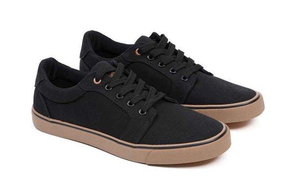 Fox Black Canvas Shoe 11 45-ös cipő (CFW220)