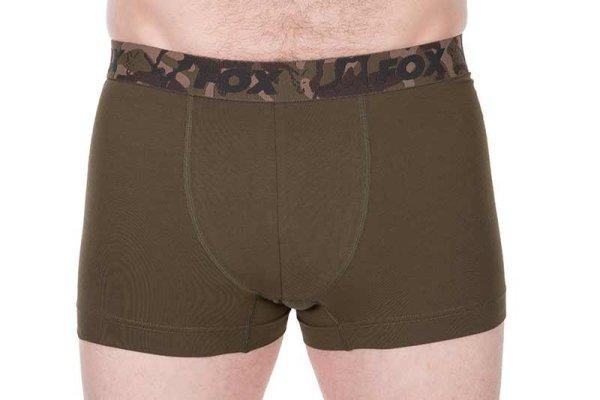 Fox Boxer Shorts - Khaki & Black 2db boxer nadrág LARGE (CFX496)
