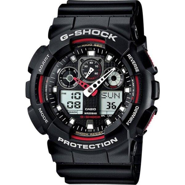 Casio G-Shock Óra GA-100-1A4ER, fekete/piros