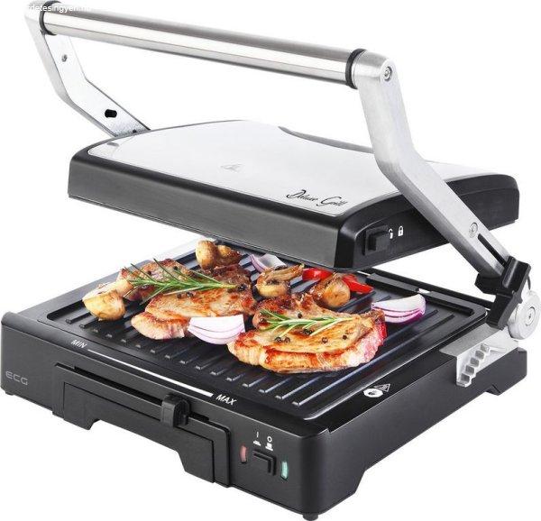 Deluxe kontaktgrill, 2000W, 3 funkció, állítható grilllap, tapadásmentes
felület
