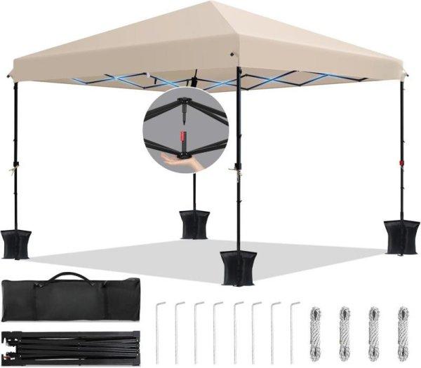 Pop-up  pavilon összecsukható rendezvénysátor 3x3 m hordozótáskával,
súlyzsákkal szín khaki