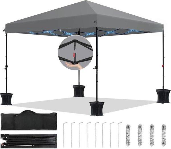Pop-up  pavilon összecsukható rendezvénysátor 3x3 m hordozótáskával,
súlyzsákkal szín szürke