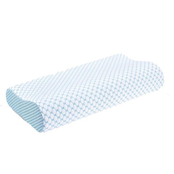CoolCloud memóriahabos nyakpárna – Jégselyem huzattal, ergonomikus
hullámforma - 50*30*7cm