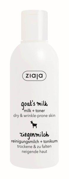 Ziaja Bőrtonik és arctisztító tej 2 az 1-ben Goat`s Milk 200 ml