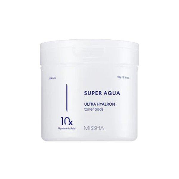 Missha Hidratáló tonizáló tamponok Super Aqua Ultra Hyalron (Toner Pads) 90
db