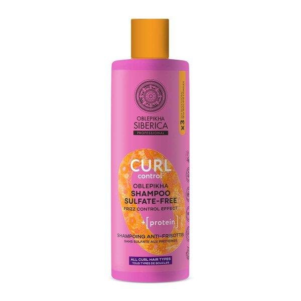 Natura Siberica Szulfátmentes fehérjesampon göndör hajra Oblepikha (Curl
Control Shampoo) 400 ml