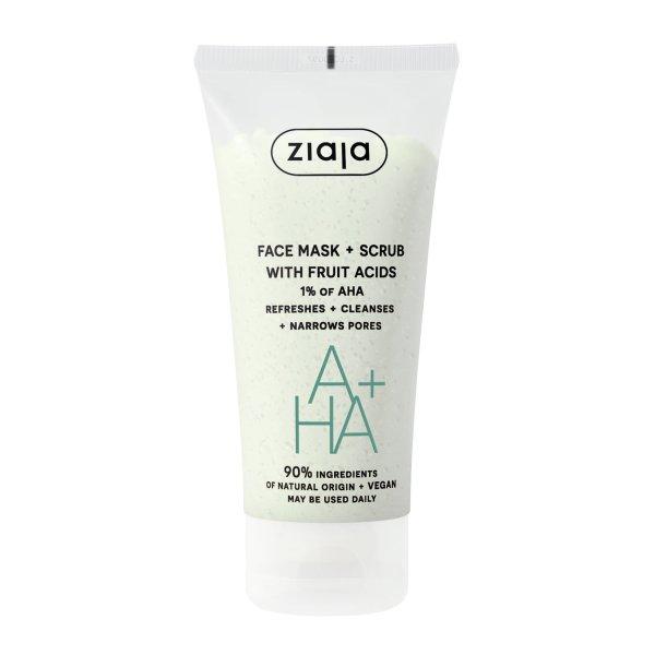 Ziaja Peeling maszka gyümölcssavakkal (Face Mask + Scrub) 55 ml