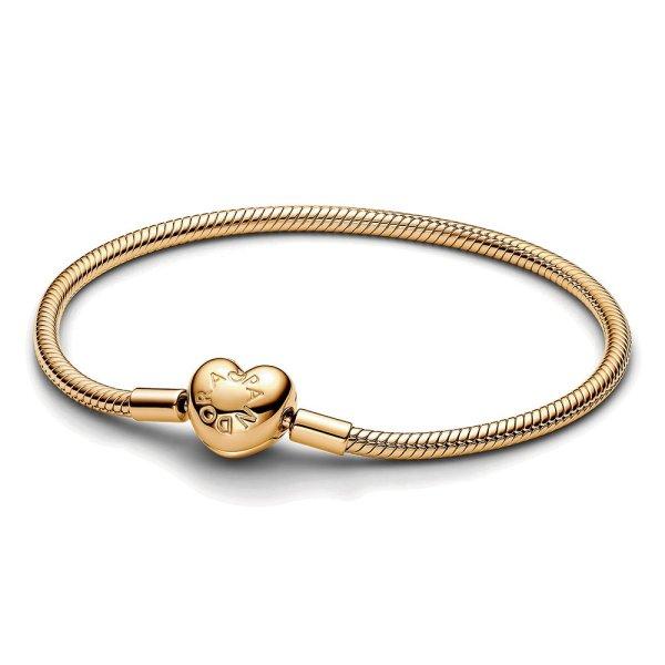 Pandora Romantikus aranyozott karkötő szív kapoccsal Shine Moments 563050C00
19 cm