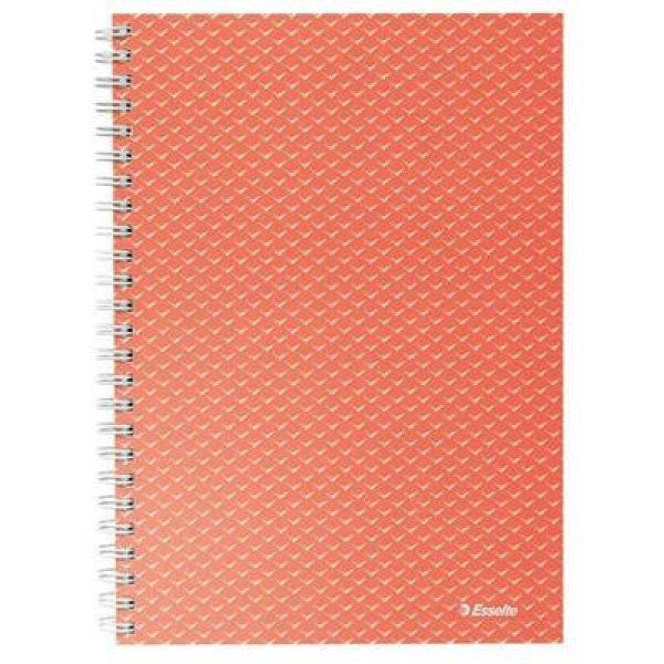 Spirálfüzet, A5, vonalas, 80 lap, ESSELTE "Colour'Breeze",
korall