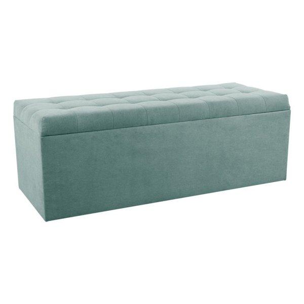 Ülőkés velúr tároló puff, 130 cm, menta - MADISON - Butopêa