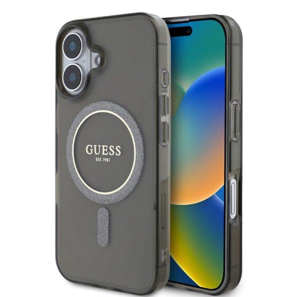 Guess Apple iPhone 16 Pro Max (6.9) IML Glitter Ring hátlapvédő MagSafe tok
fekete (GUHMP16SHFGEREK)