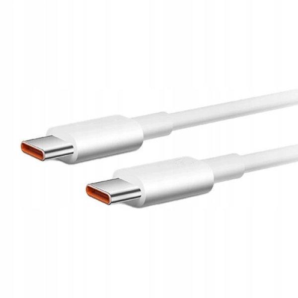 Huawei fehér gyári Type-C - Type-C gyorstöltő adatkábel 1m 6A