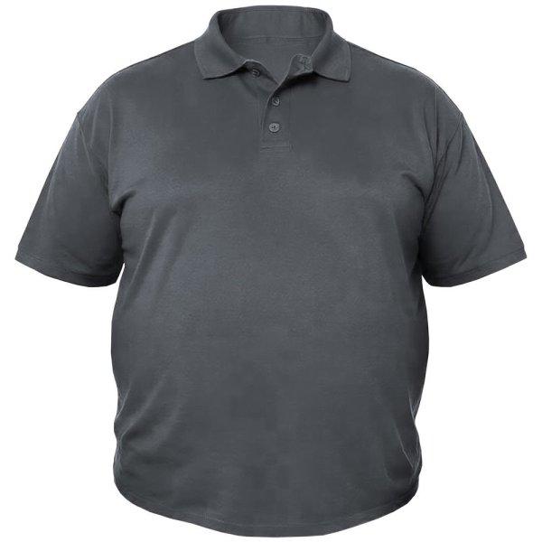 Miners Mate supersize Uniszex nagyméretű galléros póló - Antracit | 8XL
