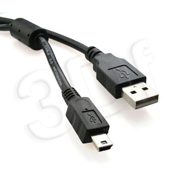 Kábel CABLEXPERT USB A-MINI 5PM 2.0 30cm HQ, aranyozott érintkezők