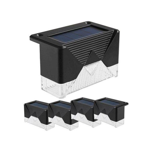 Napelemes lámpa 4 db LED kert lépcső terasz kerítés éjjeli
fényérzékelővel