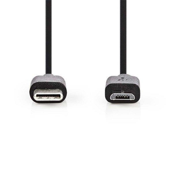 Nedis CCGL60750BK10 USB2.0, USB-C apa - USB Micro-B apa, 60 W, 480 Mbps, hossz
1m