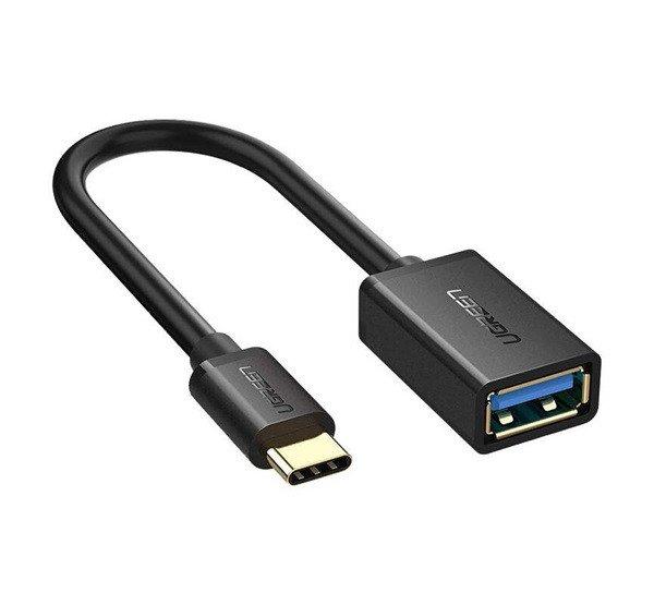 UGREEN US154 adapter kábel (USB aljzat - Type-C, OTG, 15cm) FEKETE