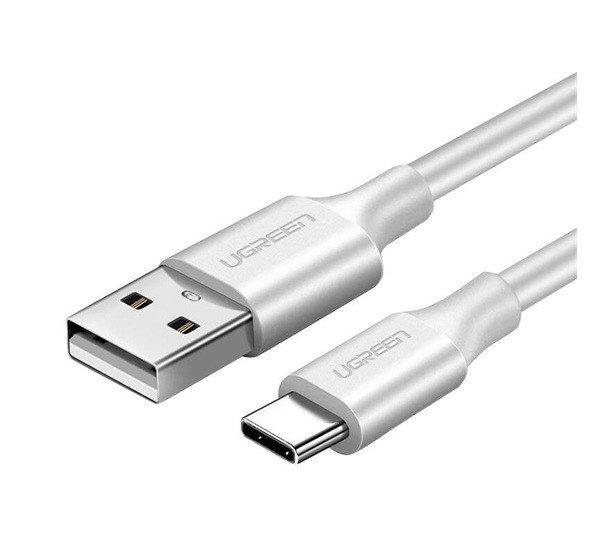 UGREEN US287 adatkábel (USB - Type-C, 2A, gyorstöltő 3.0, 50cm) FEHÉR