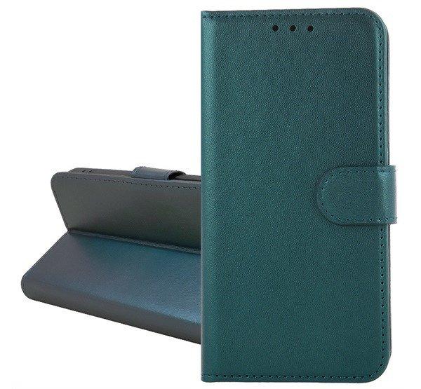 Tok álló, bőr hatású (FLIP, oldalra nyíló, kártyazseb, asztali tartó)
SÖTÉTZÖLD Motorola Moto G15 (XT2521)