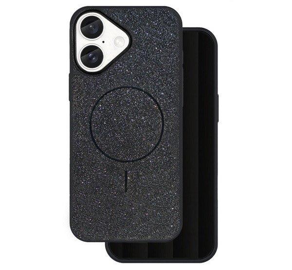 Szilikon telefonvédő (műanyag hátlap, kameravédő, MagSafe, csillogó)
FEKETE Apple iPhone 16
