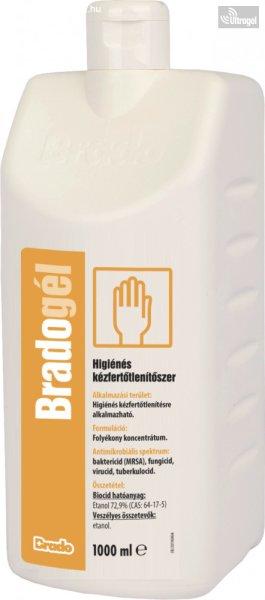 BradoGEL- higiénés kézfertőtlenítő és bemosakodó gél - 1000 ml