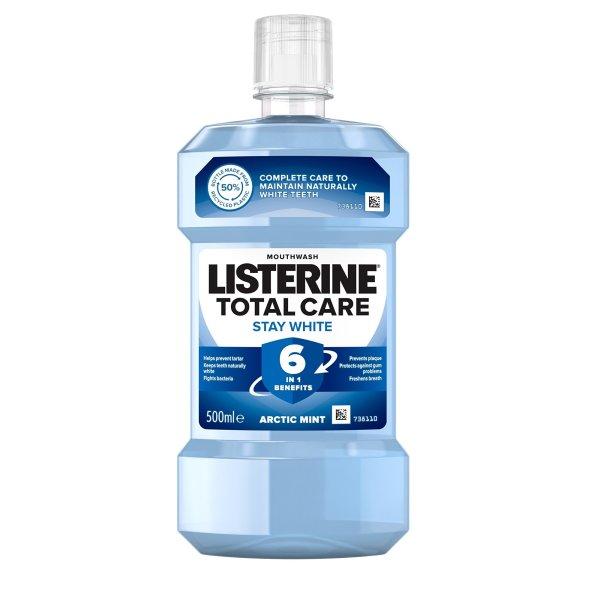 Listerine Szájvíz fehérítő hatással Total Care Stay White 500 ml