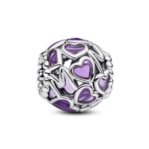 Pandora Elegáns ezüst gyöngy Szív és felirat Mom Moments 793772C01