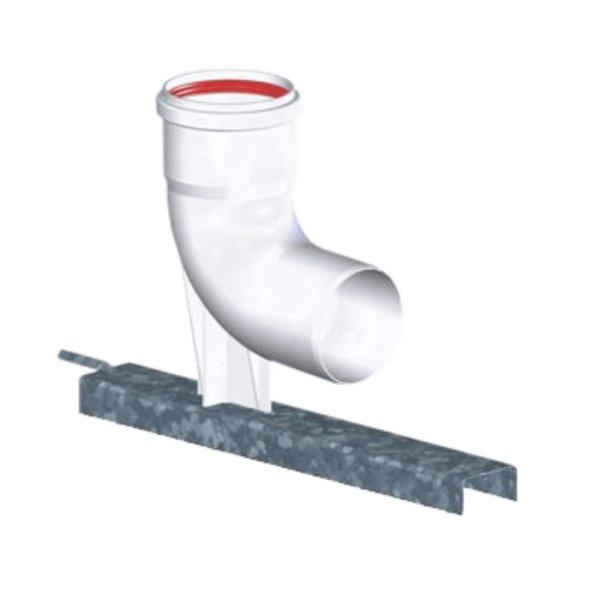TRICOX PABK60 koncentrikus bekötő könyök 87° tartó sínnel PPs/alu 80/125
mm