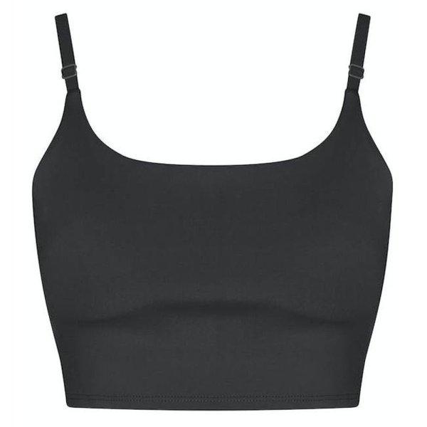 Just Cool Női újrahasznosított poliészter sportmelltartó - Fekete | 2XL