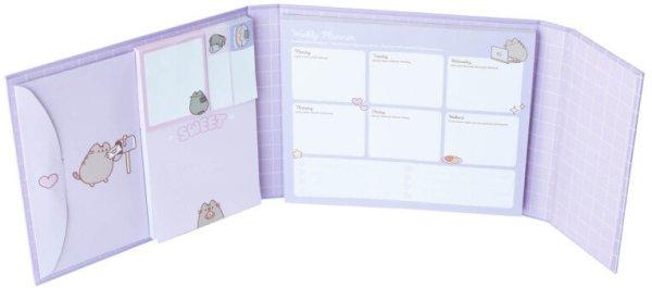 Pusheen cicás jegyzettömb készletjelölőcímkékkel, heti tervezővel,
Moments, lila