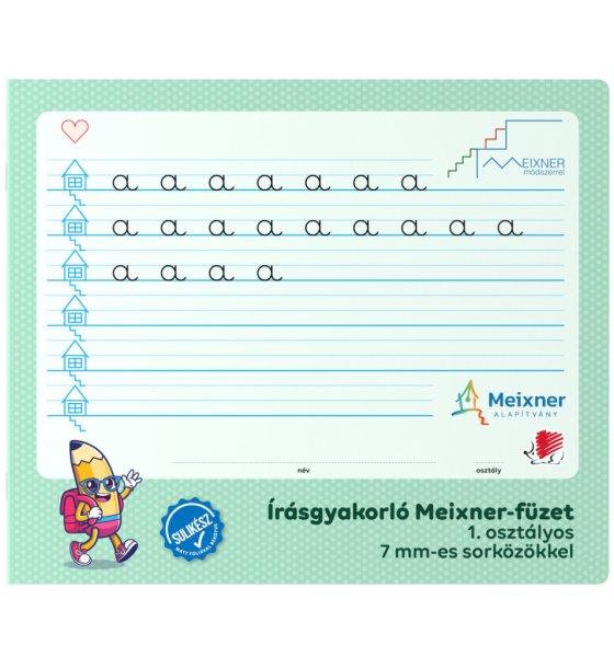 Meixner írásgyakorló füzet, 1.osztály, 7 mm sorköz, 32 lapos, ICO Süni