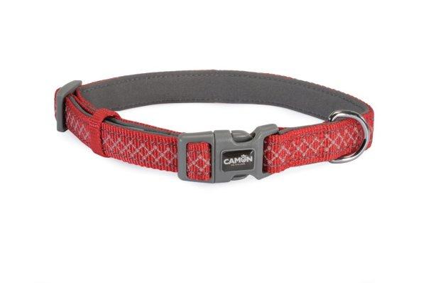 Camon Cubic Red Collar 28-42cm 15mm textil nyakörv MEDIUM (DC108/B)
