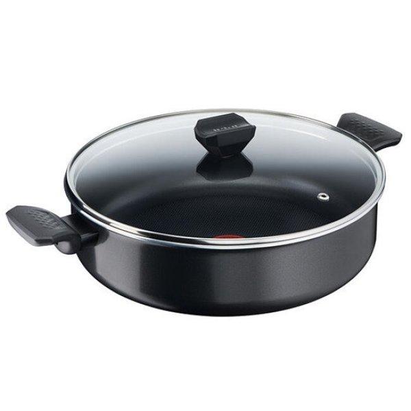 Tefal B5677253 Simply Clean Red 28 cm pároló serpenyő fedővel