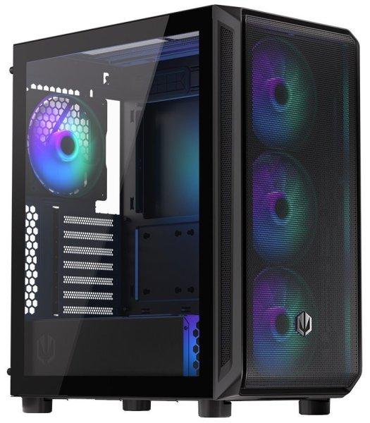 ENDORFY case Arx 500 aRGB / ATX / 4x140mm aRGB fan / 2xUSB/ USB-C / tempered
glass, black