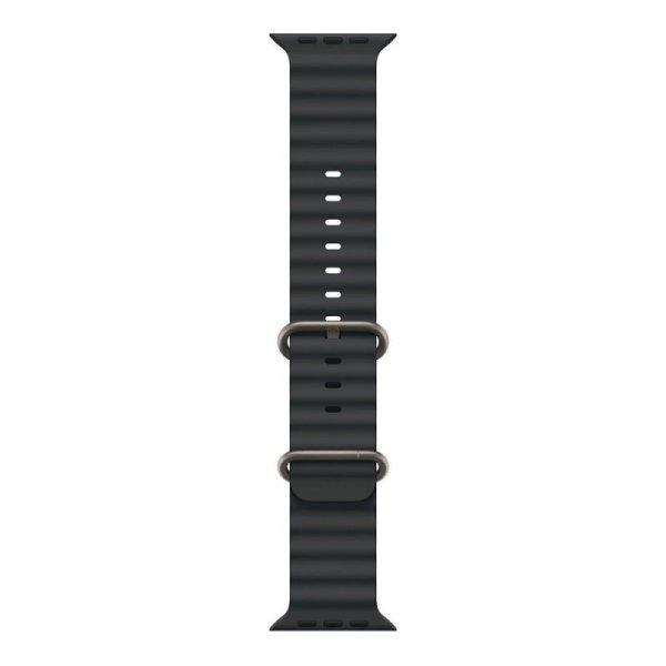 Apple Watch 49mm Black Ocean Band - Natural Titanium Finish