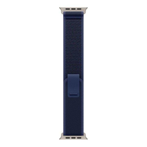 Apple Watch 49mm Blue Trail Loop - M/L - Natural Titanium Finish