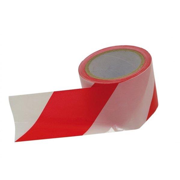 Extol kordonszalag, jelölő szalag, piros fehér színben, 75mm×100m (e9565)