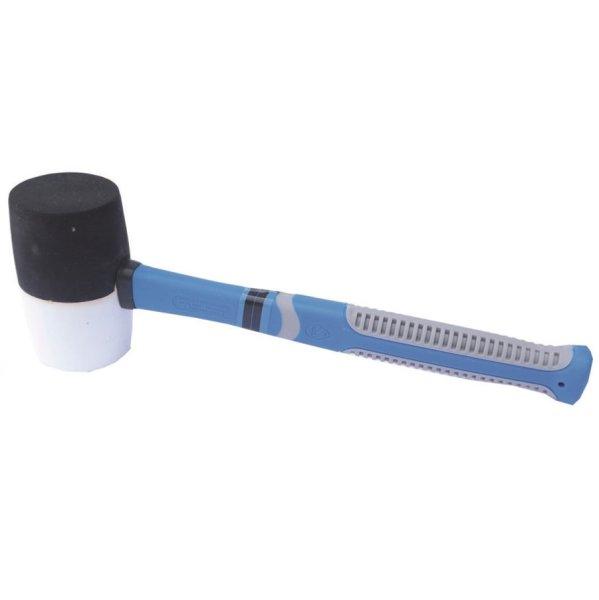 Bautool gumikalapács 60mm fej, soft üvegszálas nyéllel fehér/fekete
(b2680232324)