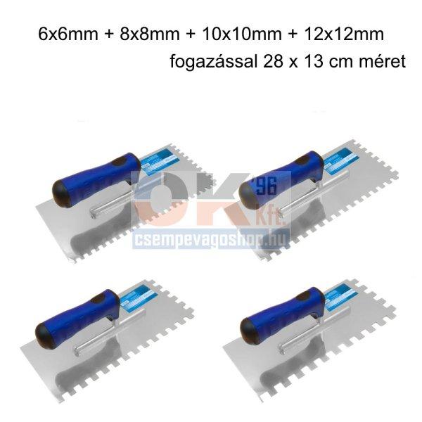 Bautool fogazott glettvas csomag gumírozott soft nyél 6-8-10-12mm, 4db/1-1 db,
280×130 mm (b812012a1)