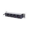 Manhattan eloszt - 10" Rackmount eloszt, 4 aljzat, LE