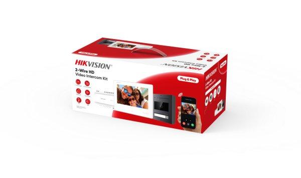 Hikvision DS-KIS704EY/Aluminum - 2-vezetékes többlakásos audio, video
kaputelefon szett