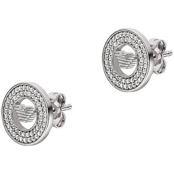 Emporio Armani Divatos ezüst fülbevaló cirkónium kövekkel EG3587040