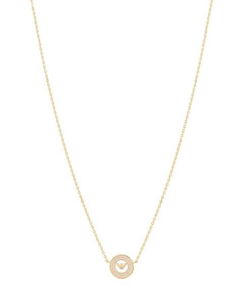 Emporio Armani Csillogó aranyozott nyaklánc cirkónium kövekkel EG3628710