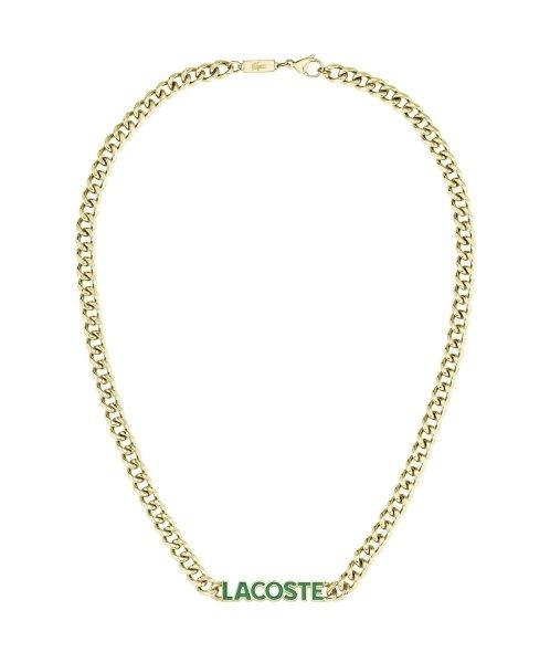 Lacoste Markáns aranyozott acél nyaklánc Script 2040475