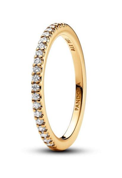 Pandora Csillogó aranyozott gyűrű Shine Timeless 162999C01 56 mm