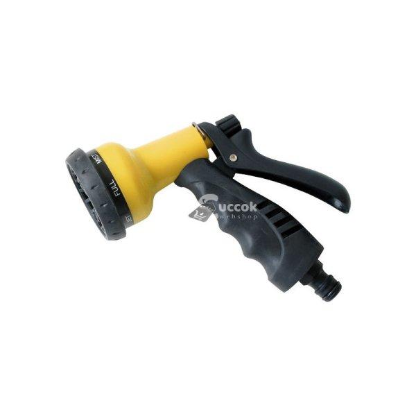 Pisztoly szórófej, locsoló, ergonomikus 7 féle sugár, kuplung
csatlakozóval