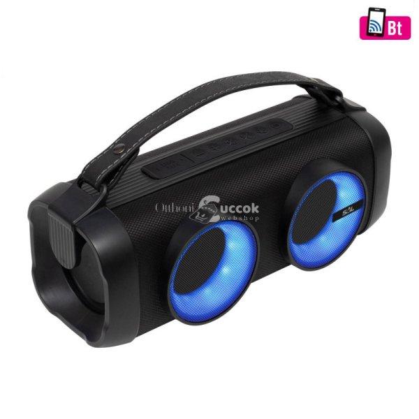 SAL BT 3000 hordozható bluetooth kihangosító, 2 x 16 W, sztereó boombox,
USB, beépített mikrofon, RGB LED, ~4,5 óra üzemidő