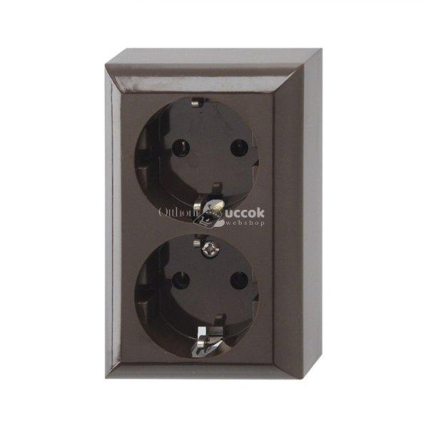 GAO 0510076777 Business Line IP20, 2 férőhelyes földelt csatlakozóaljzat,
beltéri, 230 V~ /50 Hz / 16 A, barna