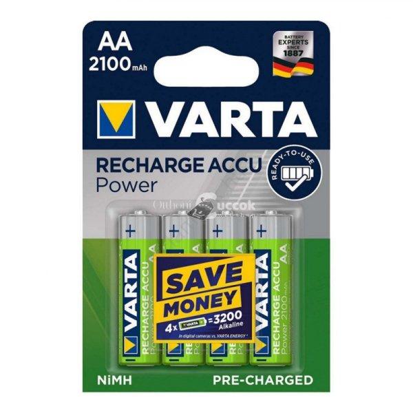 VARTA 56706 akkumulátor AA, NiMH akkumulátor, ceruza, 2100 mAh kapacitás, RTU
- feltöltött és használatra kész, 4 db/csomag