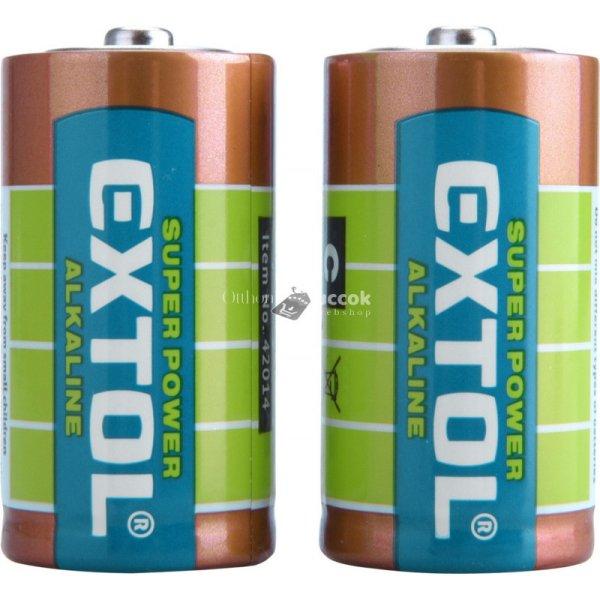 EXTOL ENERGY elem klt. 2 db, alkáli, 1,5V, méret: C (LR14); hosszú
élettartam, bliszteren